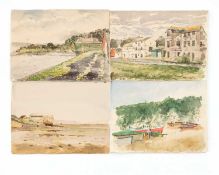 Tony Herbert (1927-2024) 'Seaton', inscribed with title and dated '81, watercolour, 21 x 29.5cm, and