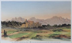 After Charles, Prince of Wales 'View in South of France', print in colours, numbered 16 and from