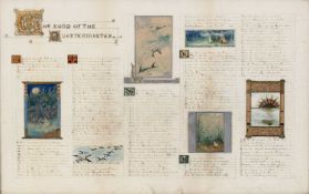 American school (early 20th century) 'The Song of the Quartermaster', the ink script verse applied