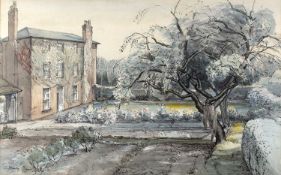 C. Stanley-Hayes (20th century) A house with informal garden, signed and dated 1958, pen, ink and