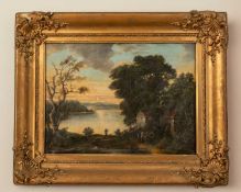 English school (19th century) At the end of the day, oil on canvas, 29 x 39cm