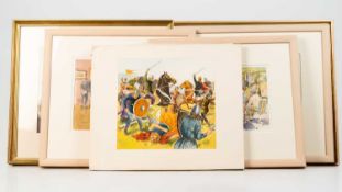 Tony Herbert (1927-2024) 'The Art Class', signed, watercolour; 'At The Exhibition', signed, 20 x