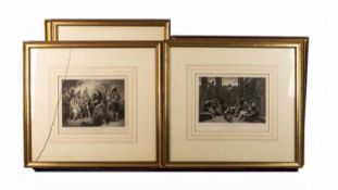 A collection of 24 19th century monochrome engravings, to include T. Vernon after Sir M. A. Shee '