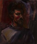 Ed Smith (1923-1998) Self Portrait oil on canvas 60 x 50cm.