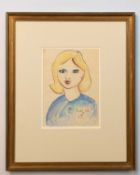 Charles Clixby Watson (1906 – 1964) “Market Girl” (France) Ink and Watercolour Signed with a