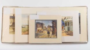 Tony Herbert (1927-2024) 'Southwold', signed, watercolour, 16.5 x 20cm, and four further to