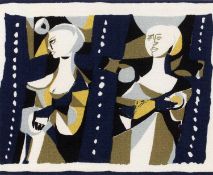 Robert McGowan (1926-1989) for Edinburgh Weavers Saraband, 1956 screenprinted cotton textile 30 x