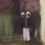 Elsa Taylor (b.1943) 'Two Snowdrops' , signed, oil on canvas, 49 x 49cm Provenance: with the Brian