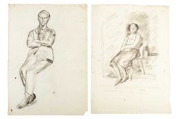 Barnett Freedman (1901-1958) Study of a seated lady signed (lower right) pencil on paper 57 x