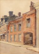 Nora Davison (act. 1881-1905) House entrance, Eton College, signed, watercolour, 30 x 22cm; and Neil