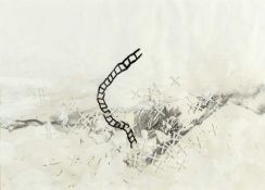 Andrew Mania (b.1974) Shortcut, 2003 signed (to reverse) gouache, collage, and pencil 26 x 36cm.