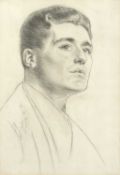 British School (20th century) Portrait of a Young Man, 1923 indistinctly signed and dated (lower
