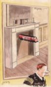 Larry (Terence Parks) (1927-2003) 'Virgin', watercolour and pen, signed lower left, 25cm x 14cm