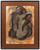 Frans Martin Claerhout (1919-2006) Figure study, signed, mixed media, 59 x 44cm