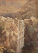 Thomas William Bowler (1812-1869) Waterfall, Simons Town, Cape of Good Hope, signed and inscribed '