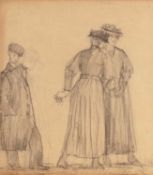 Henry Lamb (1883-1960) Two Women and a Boy pencil on paper 27 x 24cm. Provenance: Henrietta