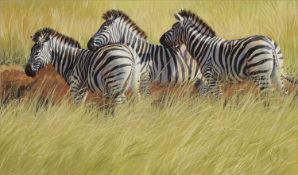 Susan Jane Lees (fl. 1995) 'Headrests', signed and dated ‘Susan Jane 95’ (lower right), titled on