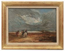 After David Cox 'Crossing the Heath', bears signature and dated 1852, oil on canvas, 34 x 48.5cm