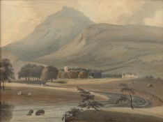 James Drummond (1816-1877) Glenorchy, inscribed with title to an old label verso, watercolour, 20