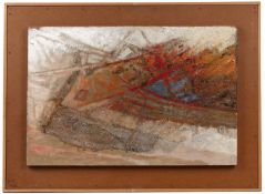 Colin Giffard (1915-2005) Red Landscape signed and titled (to reverse) oil on board 42 x 64cm.