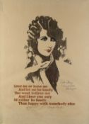 Frank Martin (1921-2005) Ruth Ettin, Queen of all the Torch Singers 20/25, signed, titled, and