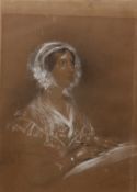 English School (19th century) Portrait of a lady, pastel, 32 x 23cm