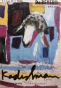 Menashe Kadishman (1932-2015) De Beyerd Breda, 1986, exhibition poster, signed and inscribed 'To