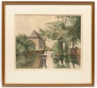 William Tatton Winter (1855-1928) 'St. Martin's Mill, Canterbury', pencil signed to the margin,