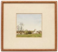 John Newberry (b.1934) 'Sunningwell', signed, watercolour, 19 x 20cm, and one further by the same
