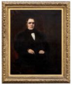 English School (19th century) Portrait of Jonathan Christie, seated and wearing formal attire, oil