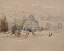 Thomas Miles Richardson I (1784-1848) At Deep Dale, Vale of Dent, inscribed with title, pencil and