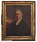 English School (19th century) Portrait of William Hichens (1784-1850), shoulder length against a