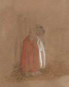 George Shepheard (1770-1842) Country children - Midhurst, Sussex, watercolour, inscribed to the