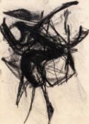 Sarah Poland (b.1974) 'Untitled abstract', charcoal sketch, signed and dated 2006 to the reverse,