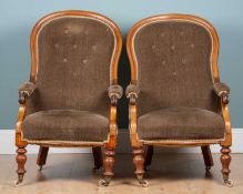 A pair of armchairs