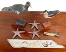 A collection of animal sculptural pieces