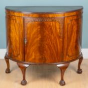 A George III-style mahogany demi-lune commode by J. Shaw, Son & Co.