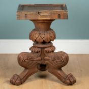 A Regency walnut table base