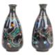 A pair of late 19th century cloisonné vases - Image 2 of 4