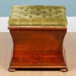 A late 19th/early 20th century mahogany stool