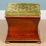 A late 19th/early 20th century mahogany stool