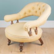 A 19th century mahogany horseshoe-backed chair