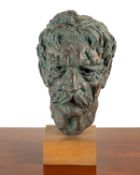 A 20th Century School bronzed composite bust of Albert Schweitzer