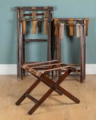 A collection of eight butler's tray stands