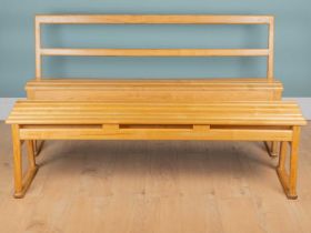 Two Contemporary ash benches