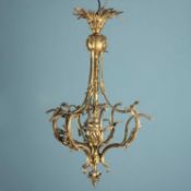 An Italian six-branch ormolu chandelier