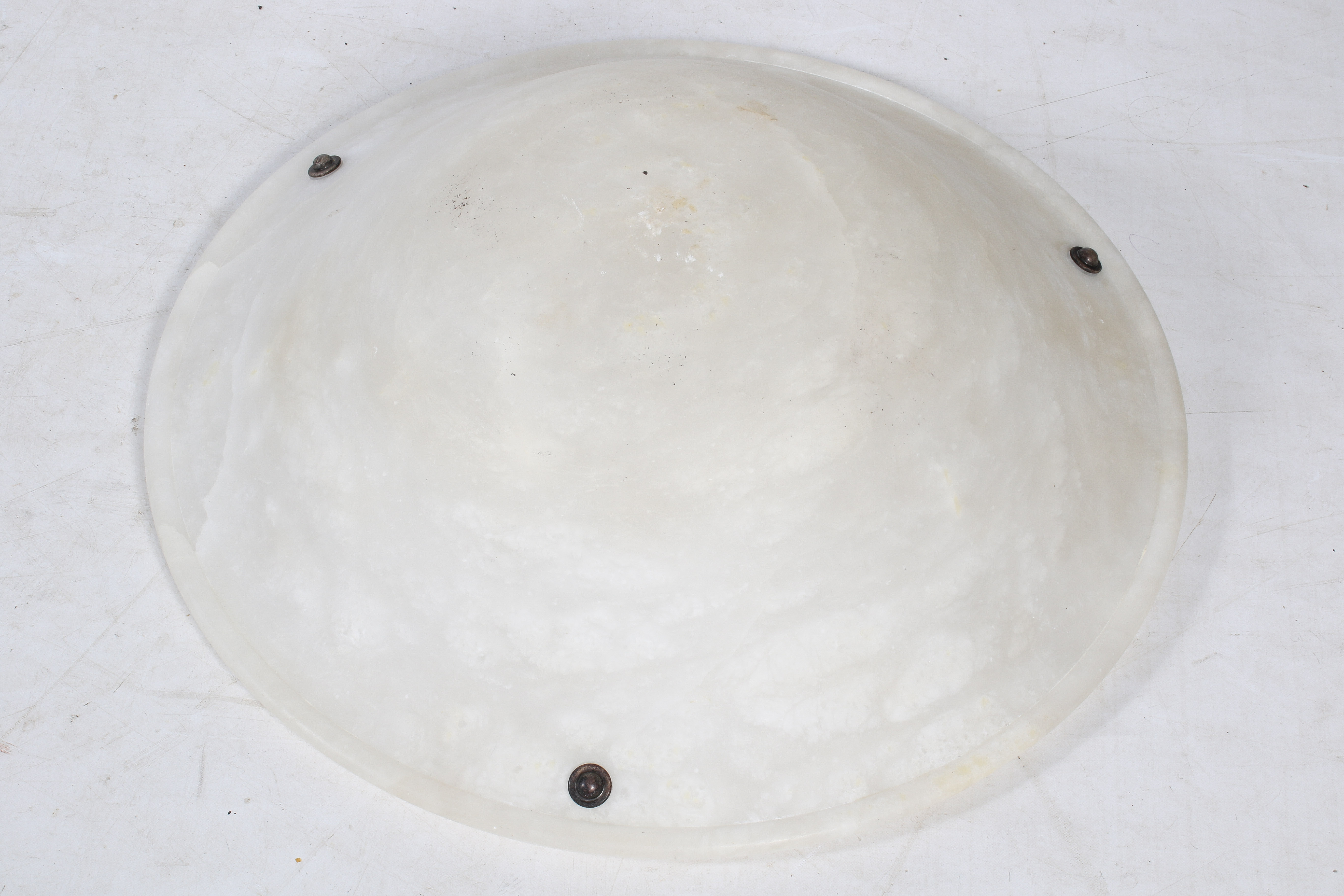 An early/mid-20th century large alabaster ceiling pendant light, probably French. - Image 4 of 4