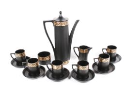 A Greek Key coffee set designed by Susan Williams-Ellis for Portmeirion.