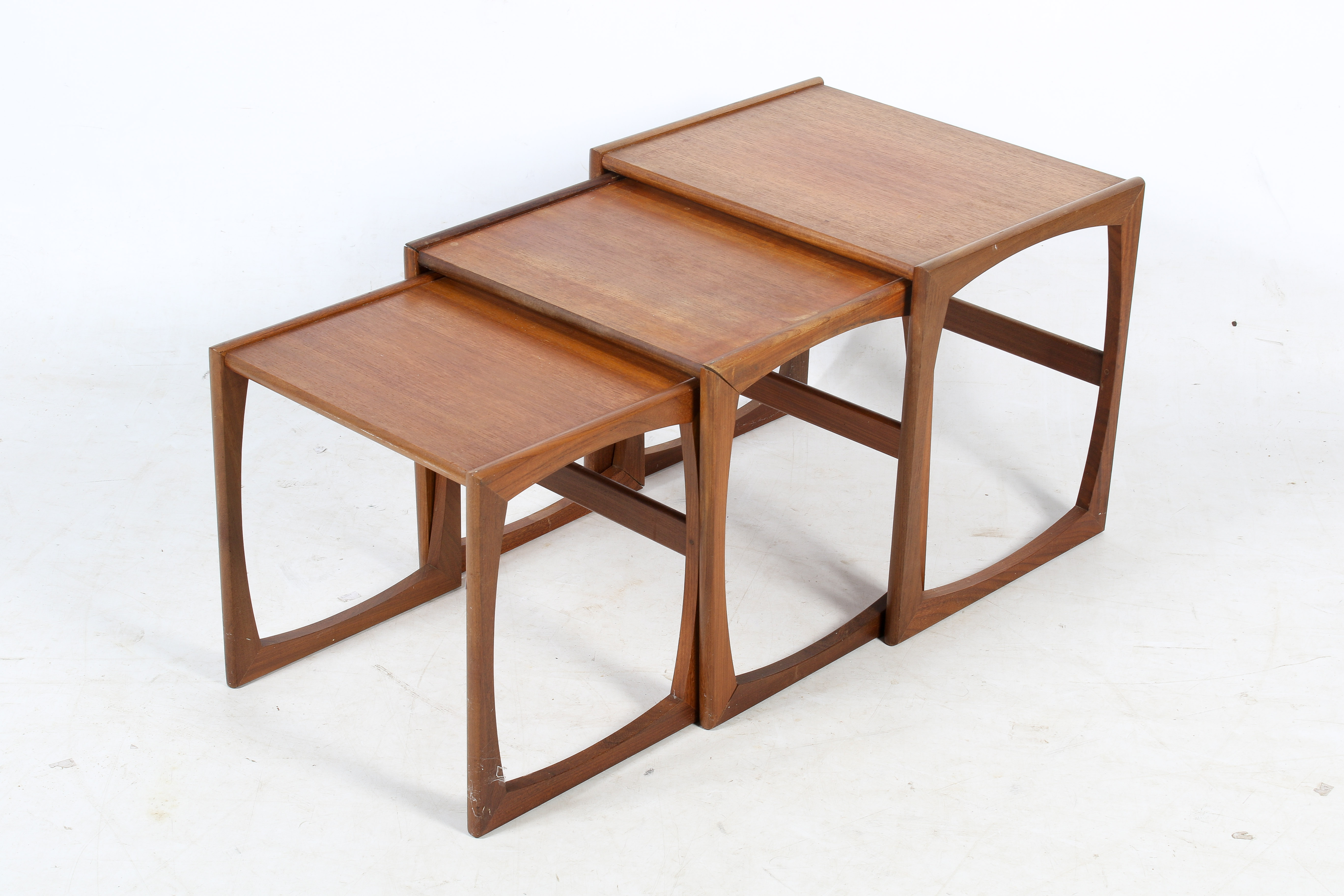 A mid-century teat nest of three tables. - Image 2 of 2
