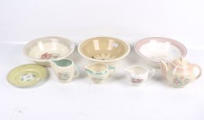 An assortment of mid-century Susie Cooper ceramics.